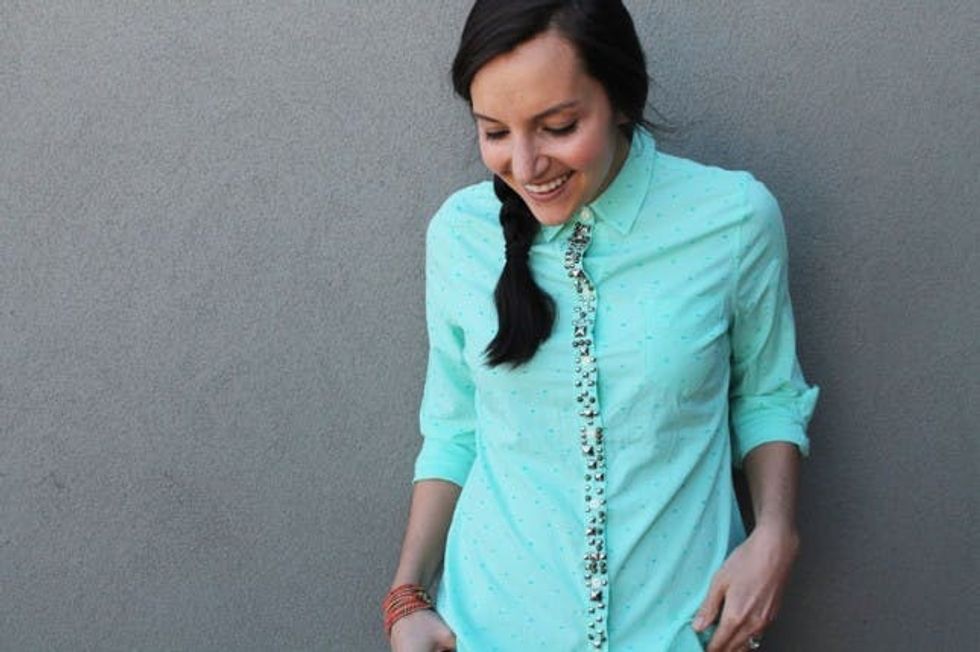 3 Hot Ways to Embellish Boring Button Downs - Brit + Co