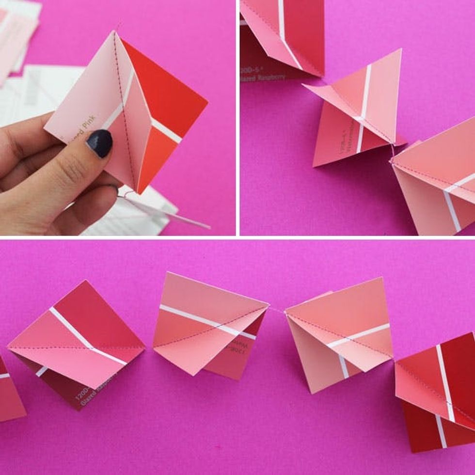 5 DIY Paint Chip Garlands for Valentine’s Day - Brit + Co