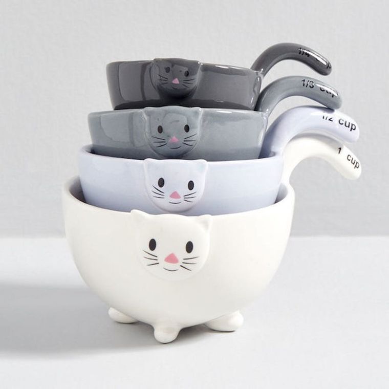 Ceramic Cat Measuring Cups/Baking Bowls