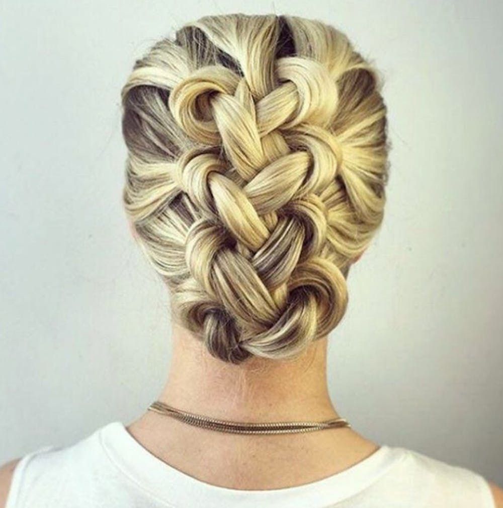 pancake braid updo