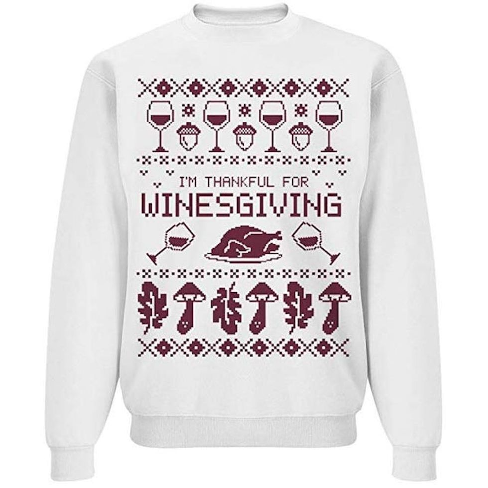 Inktastic Ugly Thanksgiving Sweater Design with Turkey and