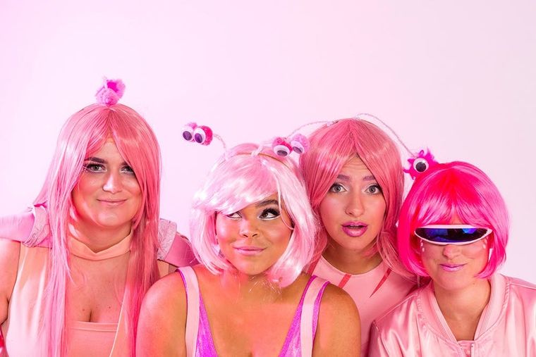 Celebrate Halloween 2017 With This Futuristic Millennial Pink Group Costume  - Brit + Co