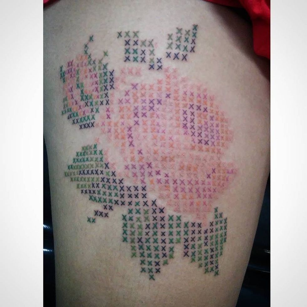 13 Embroidery Tattoos That Would Make Even Grandma Happy Brit Co