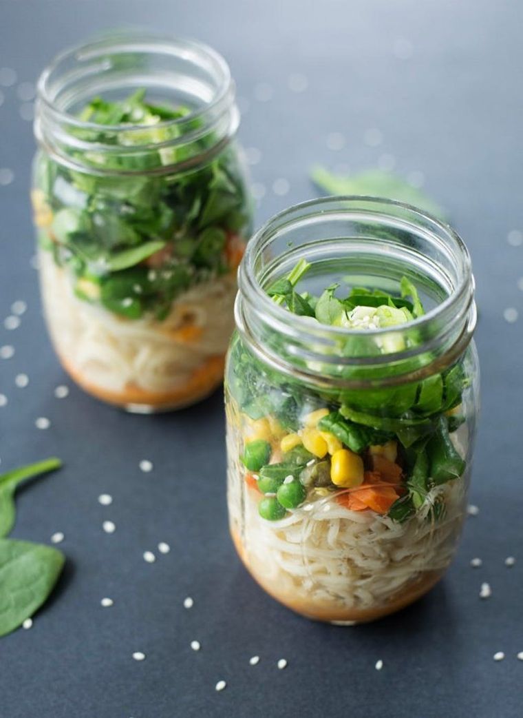 Ranch Chicken Jar Salads - Sweet Peas and Saffron