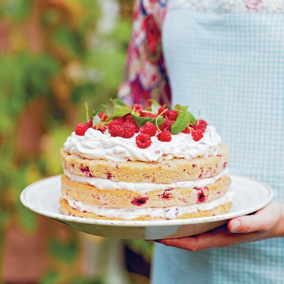 This Natural, “Naked” Raspberry Cake Is the Perfect End for Outdoor Summer Meals