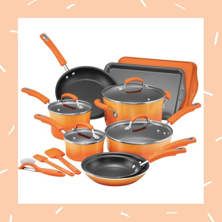 12-Pieces Porcelain Enamel Classic Ceramic Cookware Set, Ombre