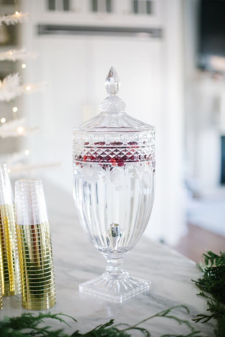 Stacking Drink Dispenser with Silver Stand