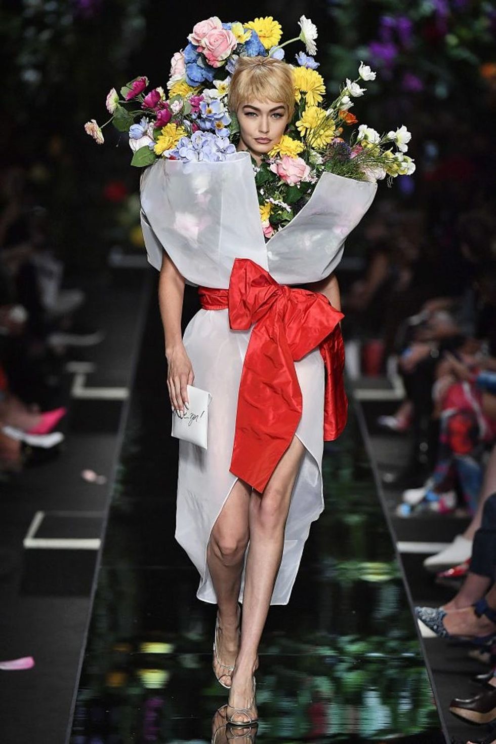 Gigi Hadid's Flower Bouquet Outfit: Stunning Halloween Idea! - Brit + Co