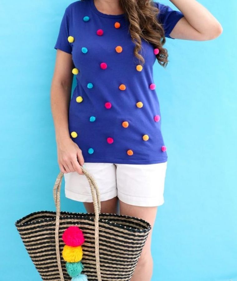 DIY Tie Front Polka Dot Top