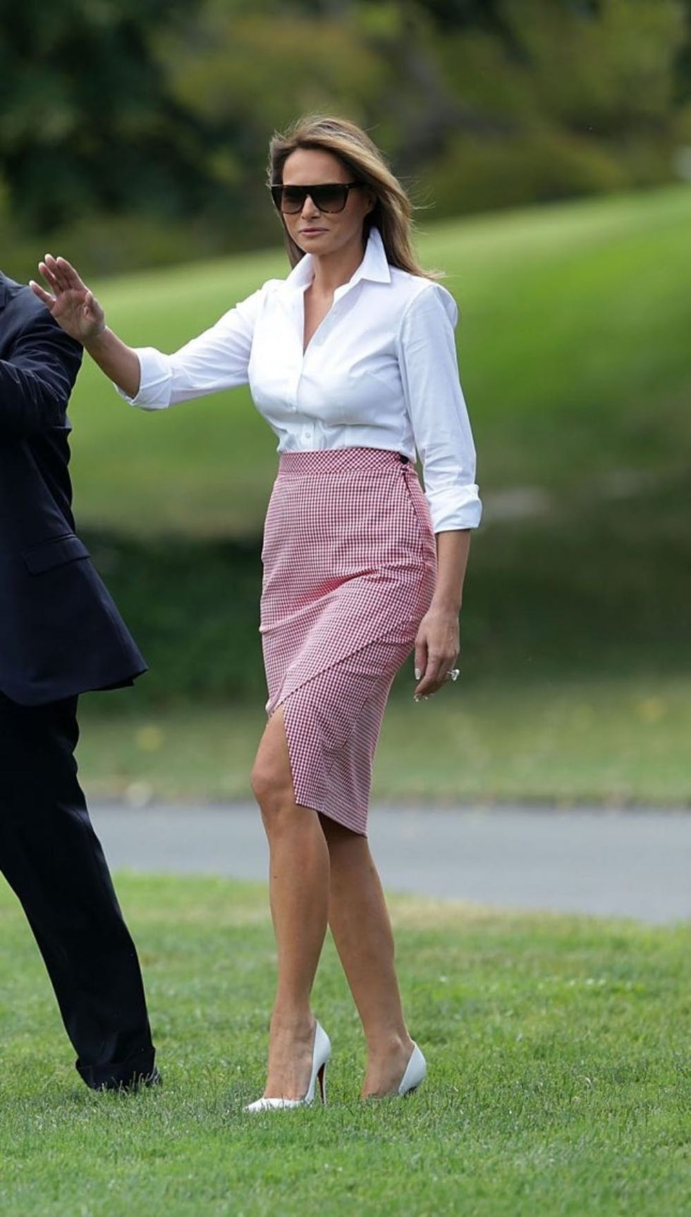 Melania Trump Is Getting in on the Gingham Trend for 4th of July ...