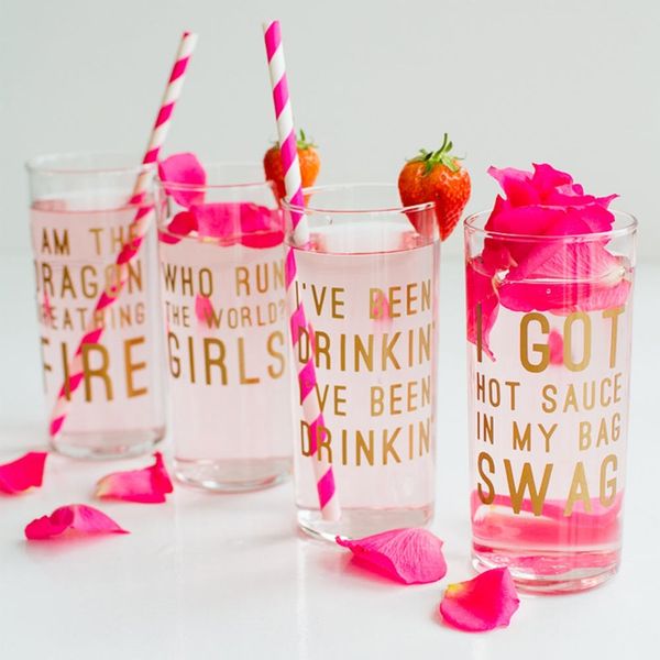 Women's Plastic Mason Jars for Bachelorette Parties, Weddings, and