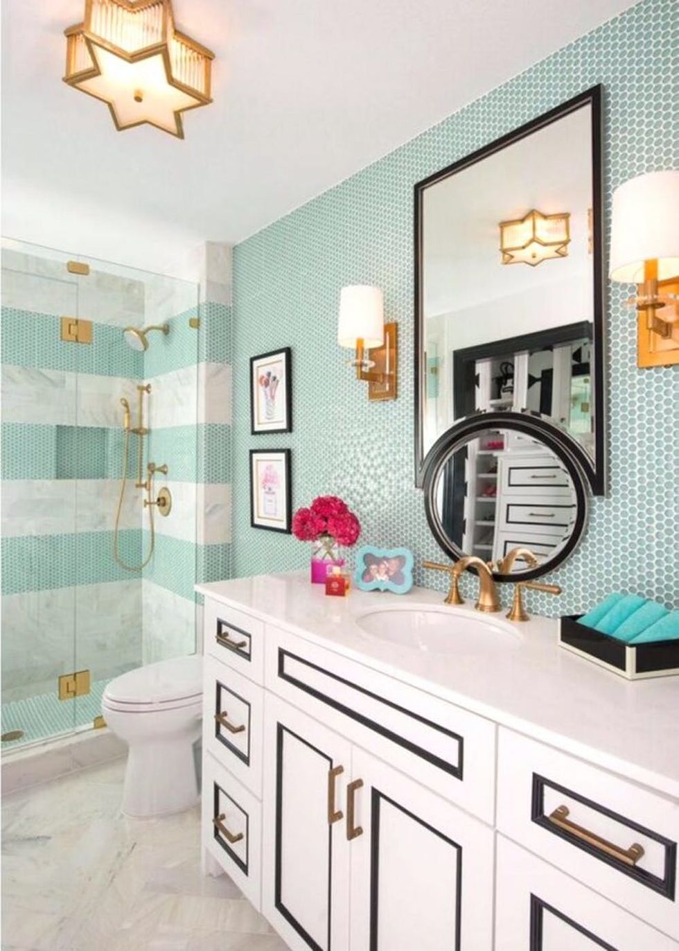 11 Stunning Kate Spade-Inspired Bathroom Ideas! - Brit + Co