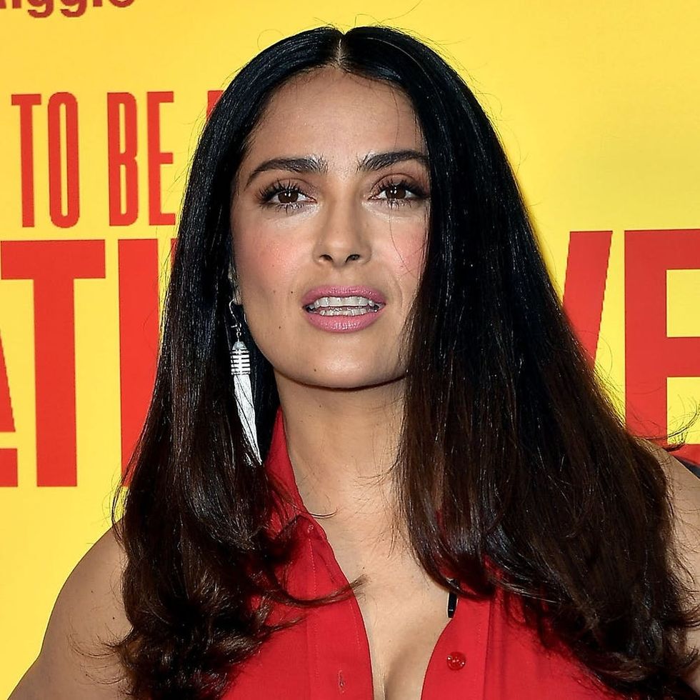 Salma Hayek Debuts Cotton Candy-Colored Hair at Cannes 2017