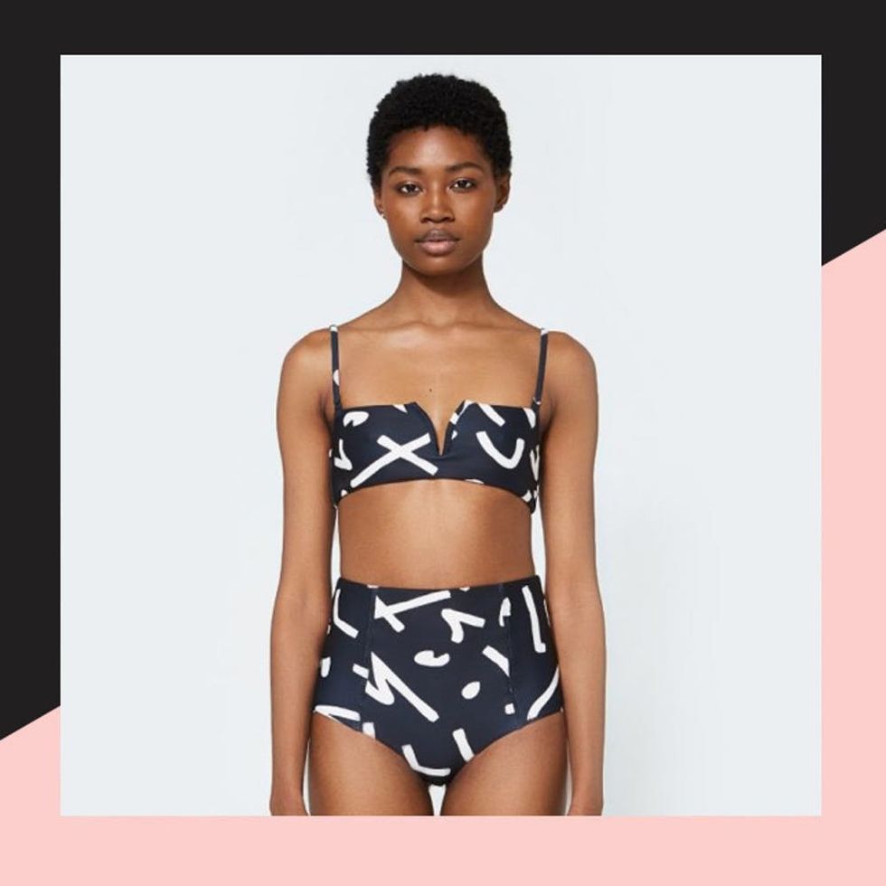 No Boundaries Striped Solid Print Everyday Cheeky High Waist