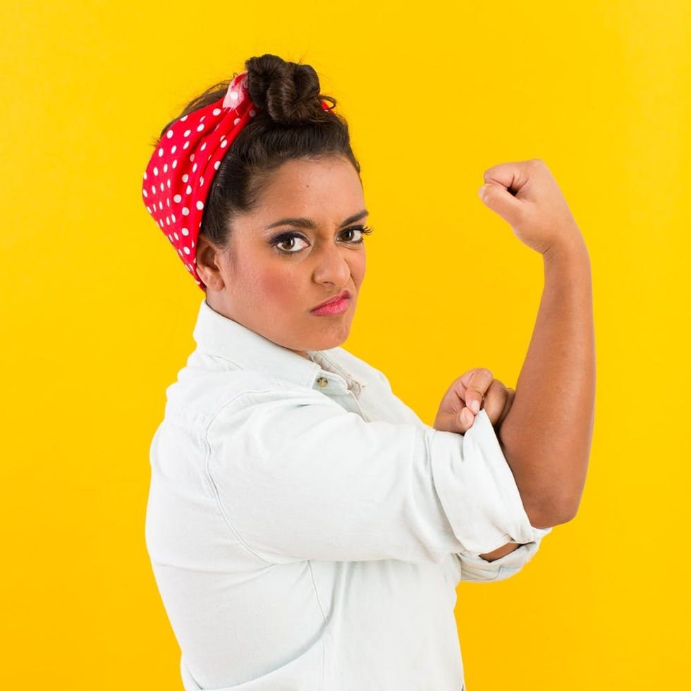 Halloween Hack: How to DIY a Rosie the Riveter Costume - Brit + Co