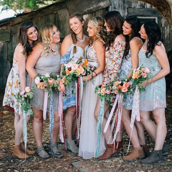 The Thread Theory's New Boho Luxe Mismatched Bridesmaid Dresses