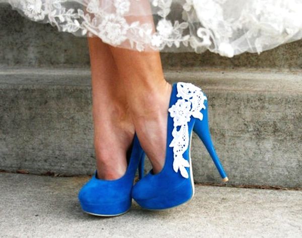 Chic Blue And White Shoes