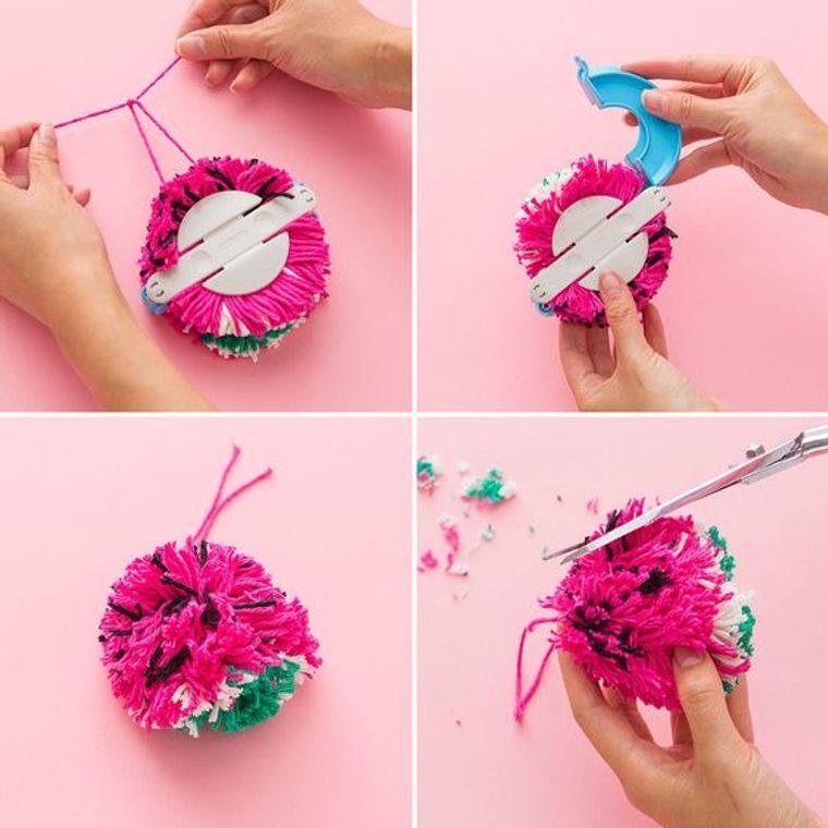 Make This Cute Watermelon Pom Pom Keychain - Brit + Co