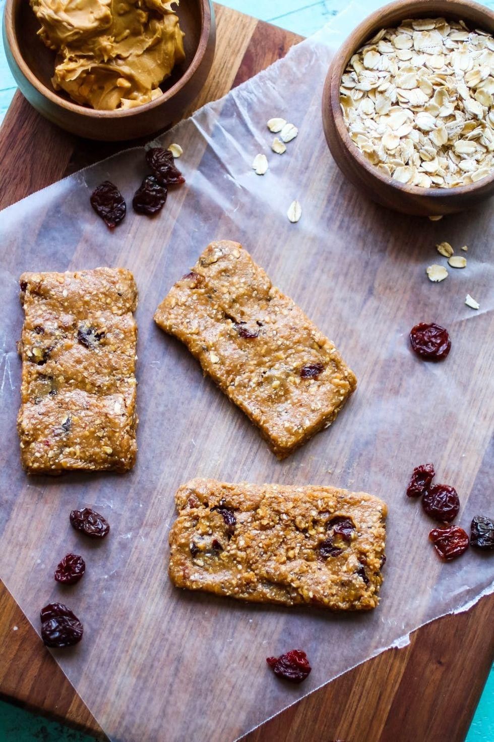 Healthy PB & J Snack Bar Recipe - Brit + Co