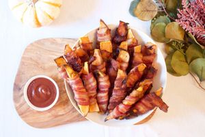 Bacon-wrapped sweet potatoes