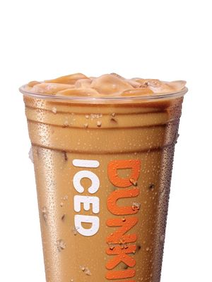 dunkin donuts fall menu for 2023 includes this iced Nutty Pumpkin Coffee