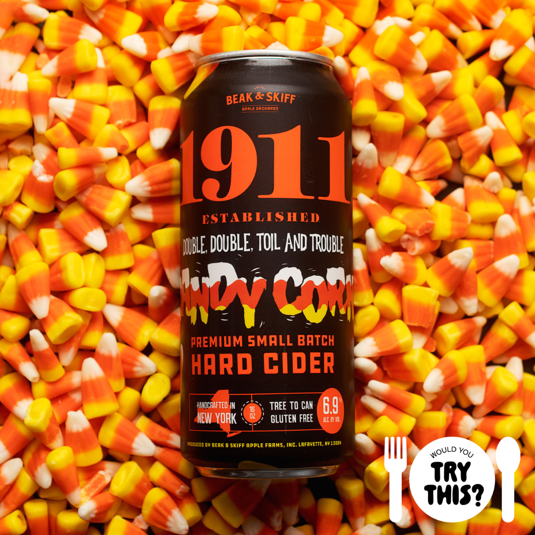 taste testing candy corn hard cider from 1911 established beak & skiff