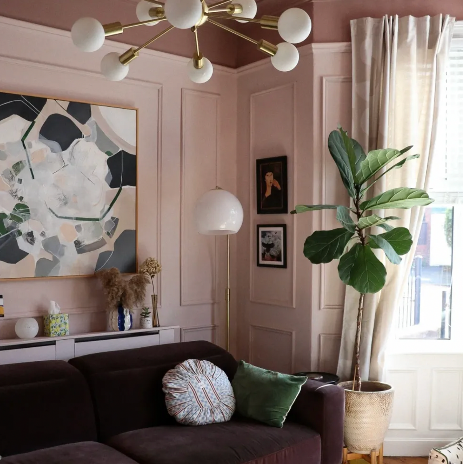 mauve and pink ceiling paint ideas 