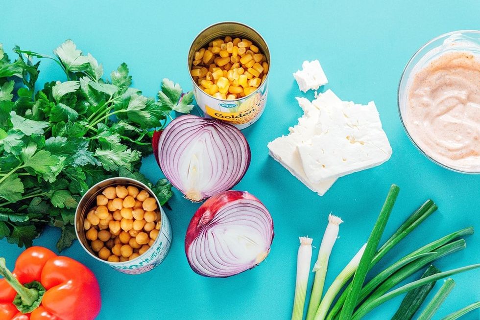 Ingredients for Chickpea Salad