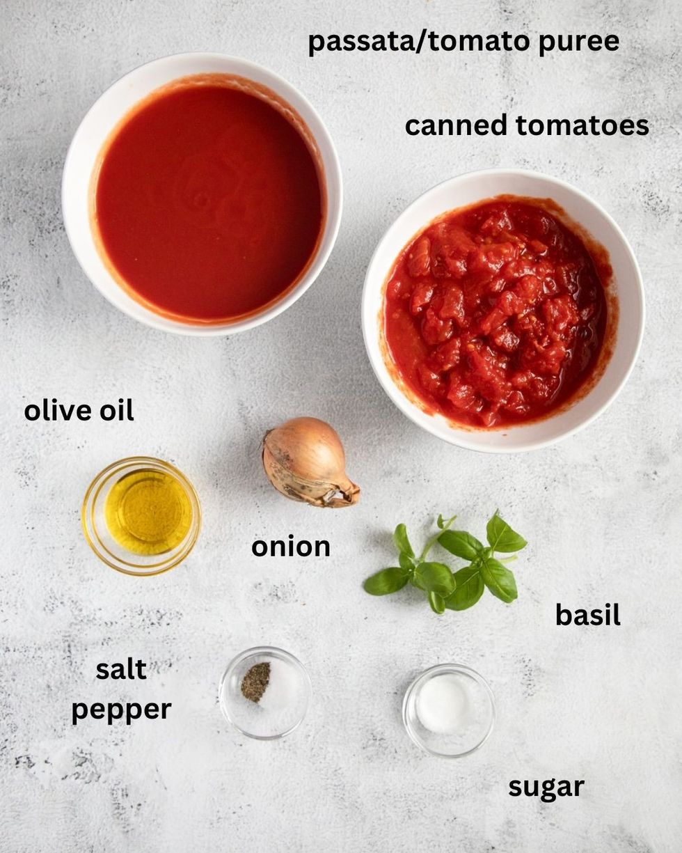 ingredients for sugo sauce recipe