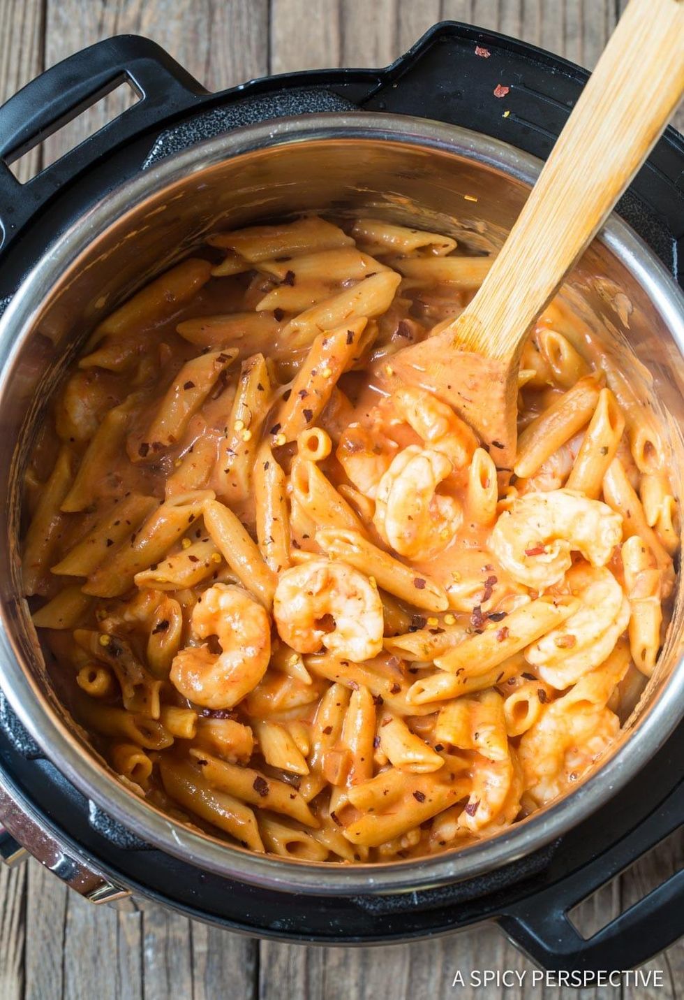 Instant Pot Shrimp Pasta with Vodka Sauce