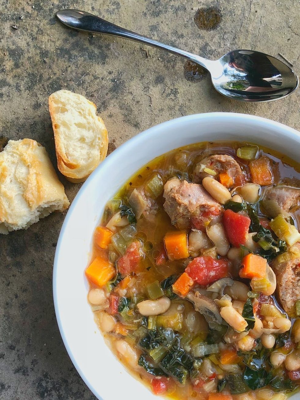 Instant Pot Tuscan White Bean Soup