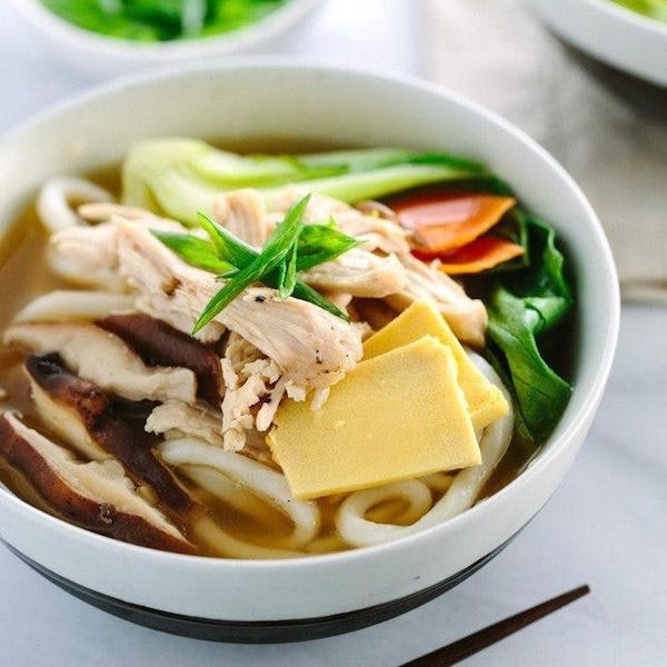 Japanese Chicken Udon Soup With Bok Choy Rotisserie Chicken Recipes