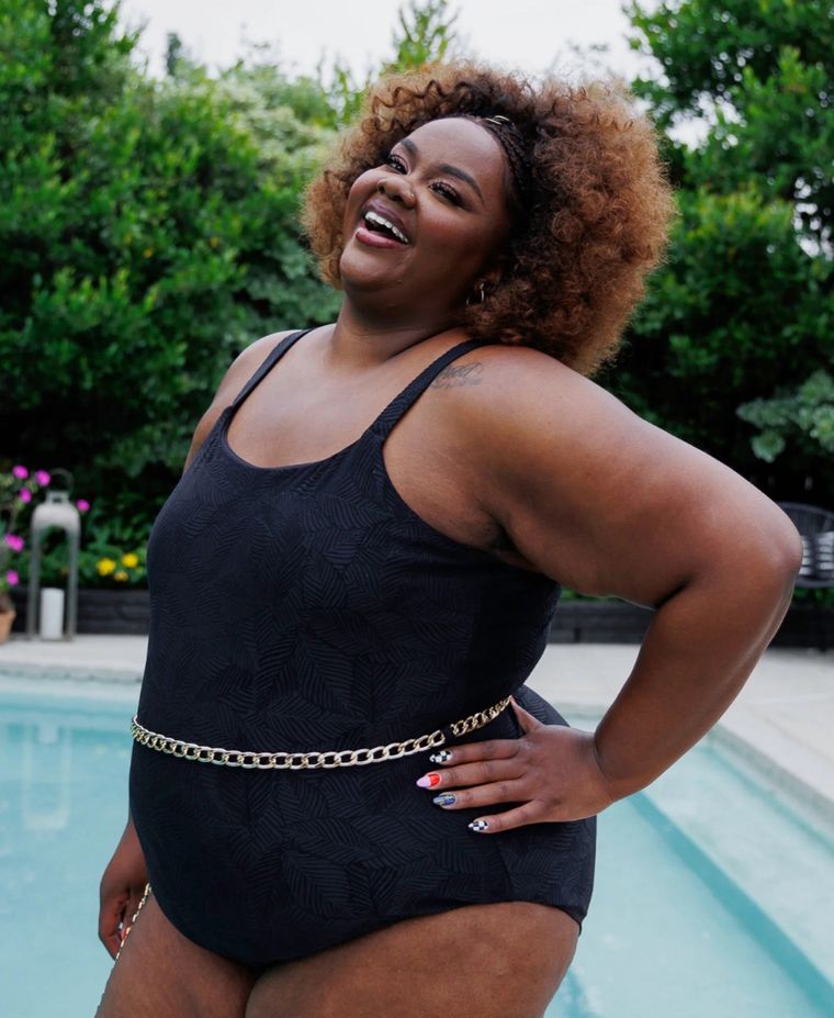 Plus Size Belted Ruched One-Piece Swimsuit
