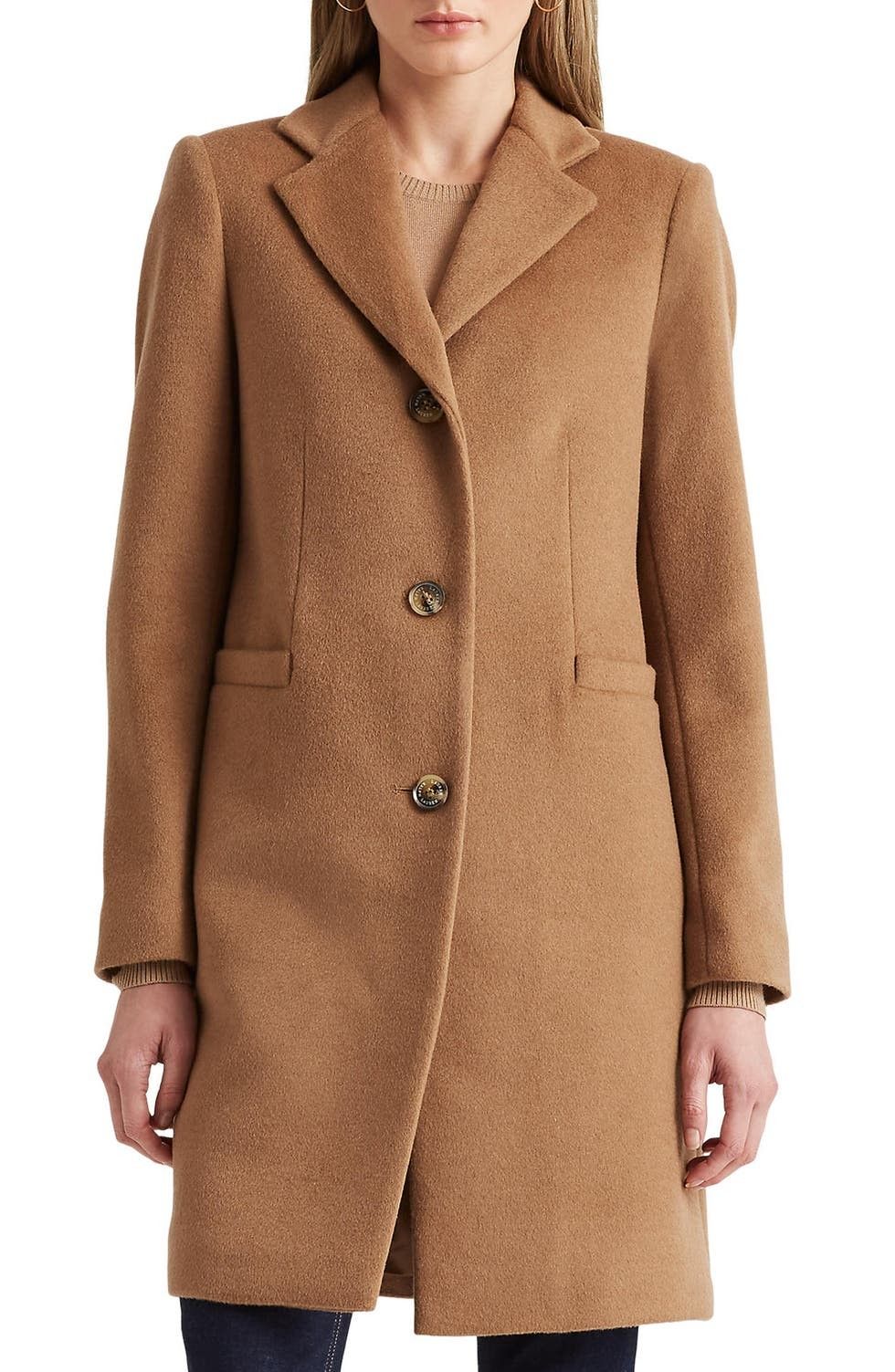 Lauren Ralph Lauren Reefer Wool Blend Coat