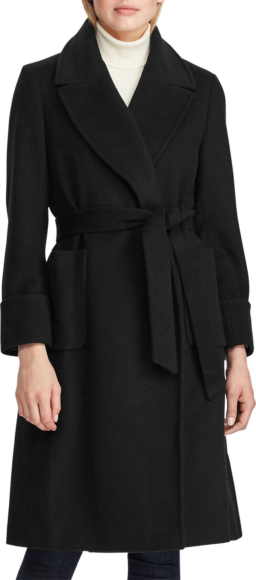 Lauren Ralph Lauren Wool Blend Wrap Coat