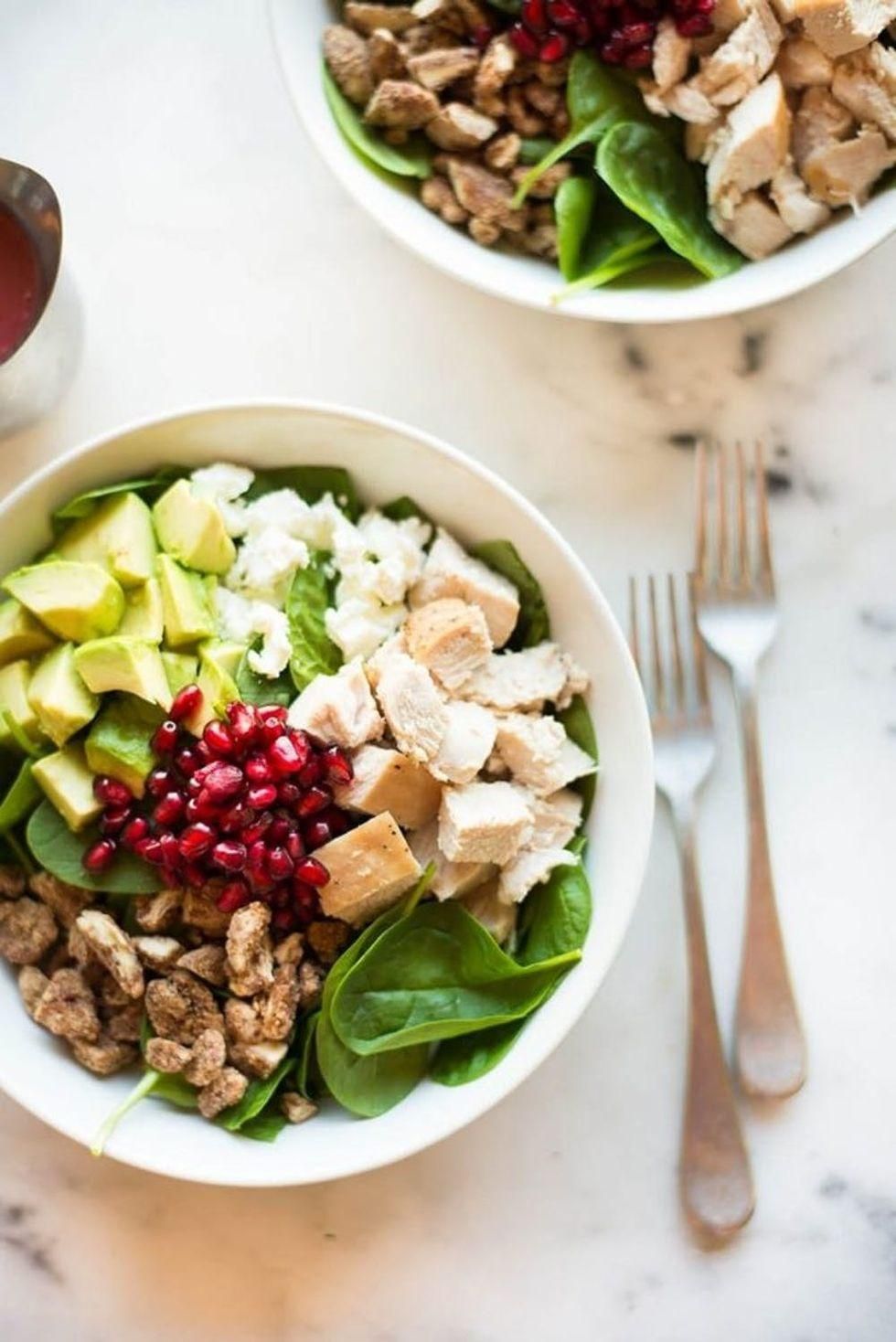 Leftover Turkey Salad With Cranberry Vinaigrette