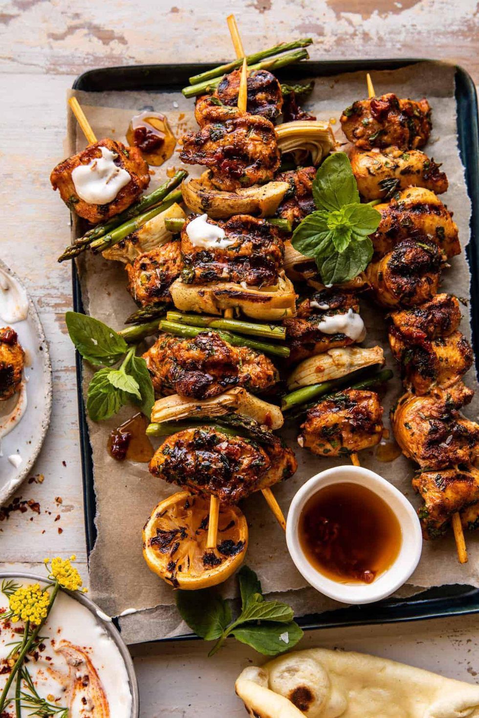 Lemon Chicken Skewers