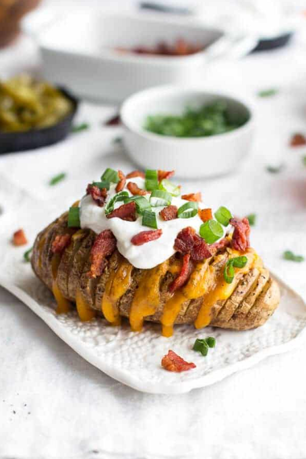 Loaded Hasselback Potatoes