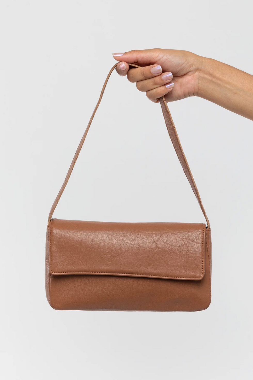 Los Angeles Apparel Classic Leather Shoulder Bag