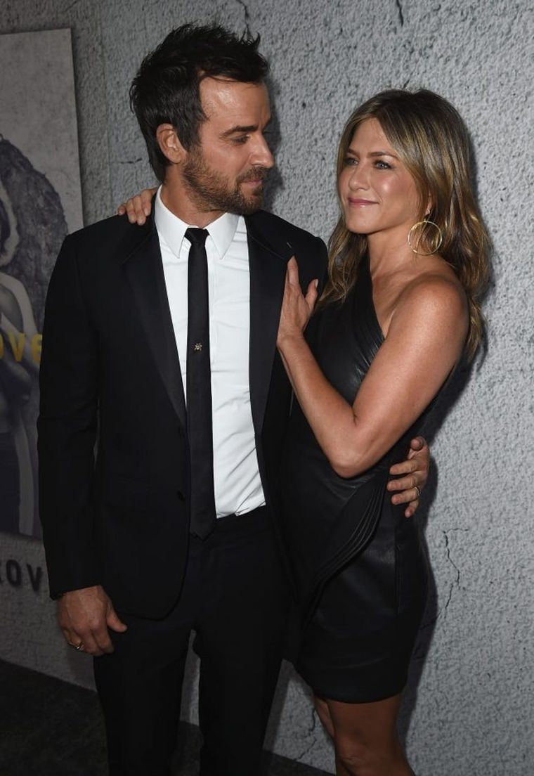 Jennifer Aniston and Justin Theroux sizzle in matching leather on