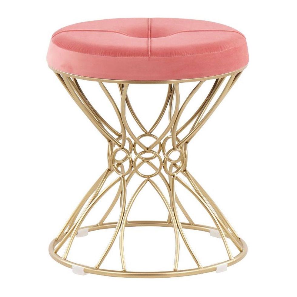 LumiSource Jasmine Contemporary Vanity Stool