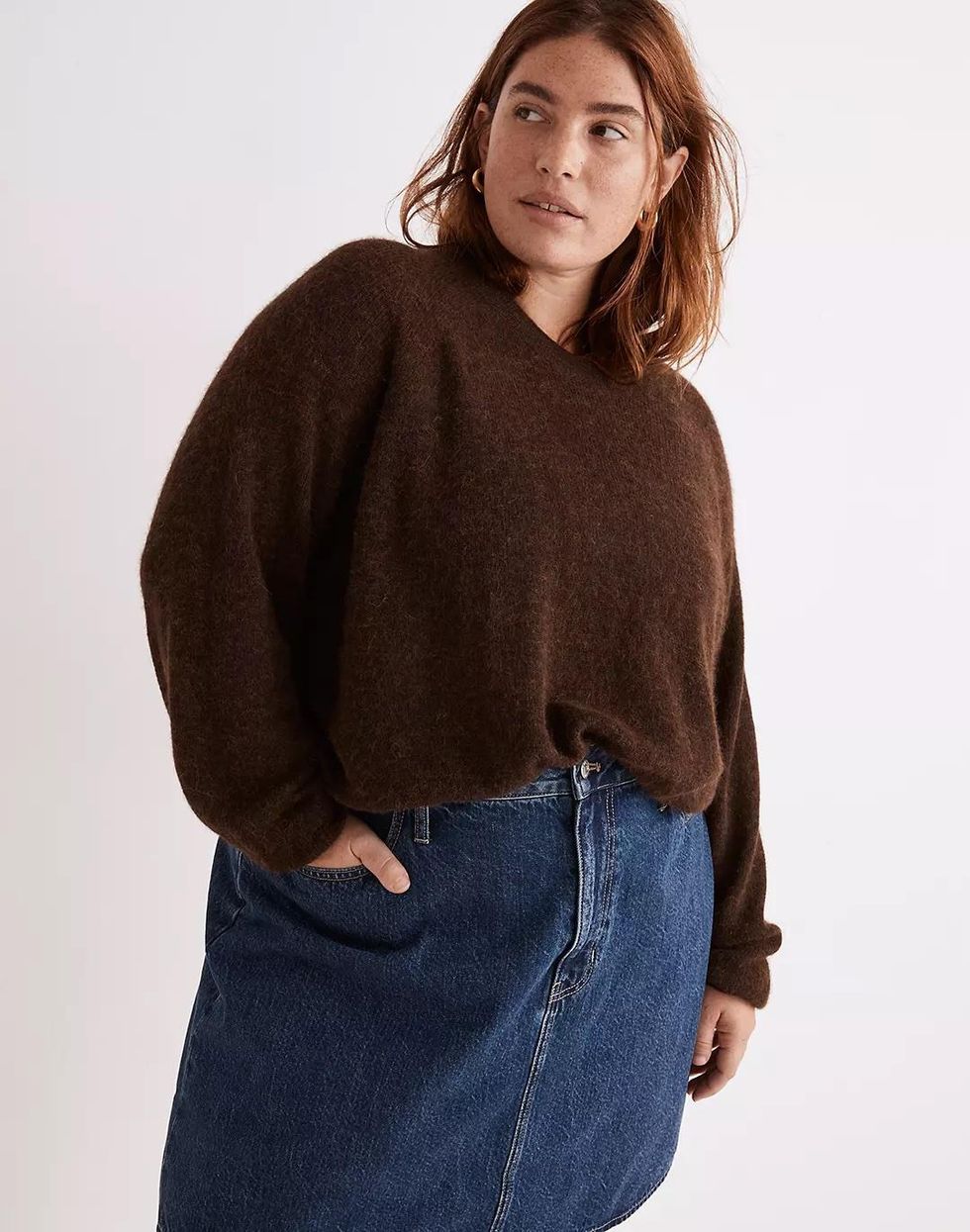 Madewell Plus Elliston Crop Pullover Sweater