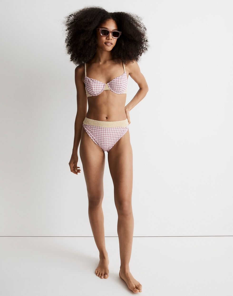 Madewell Underwire Bikini Top + High-Rise Crossover Bikini Bottom