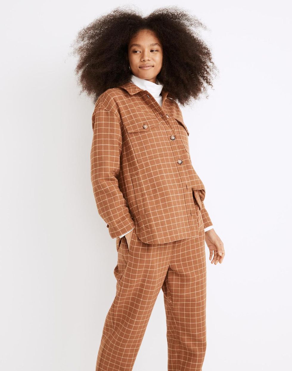 Madewell Waffleback Branner Shirt-Jacket in Windowpane