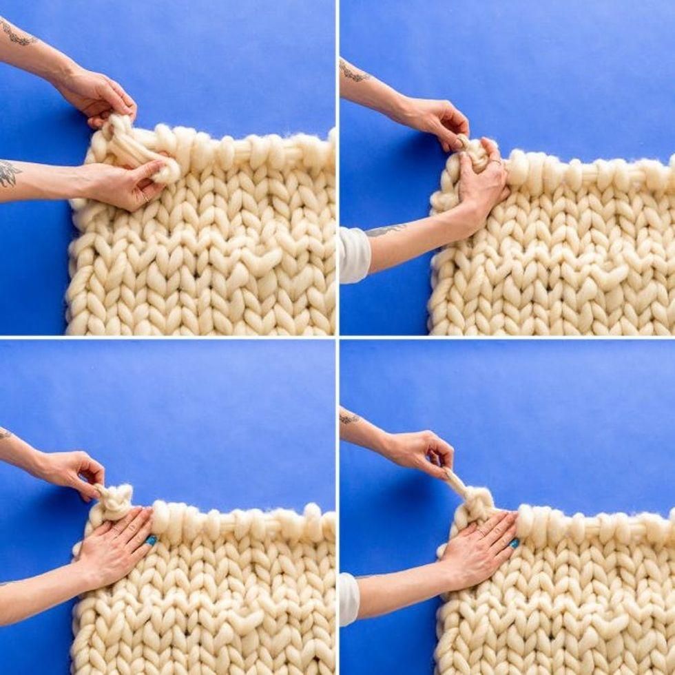 How To Make A Hand Knit Blanket With Zero Experience Brit + Co