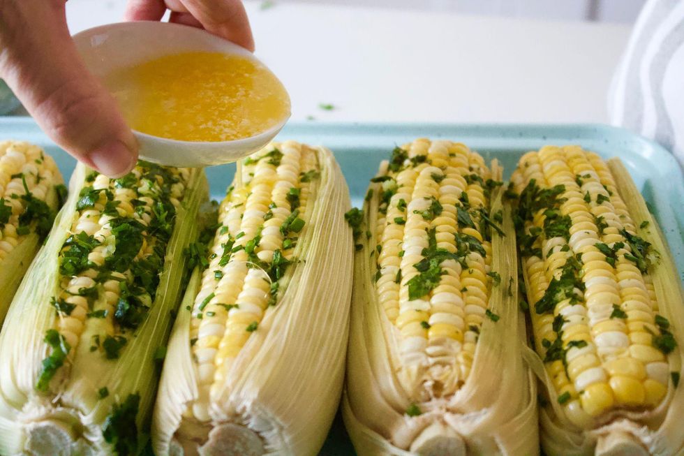 making corn on the cob