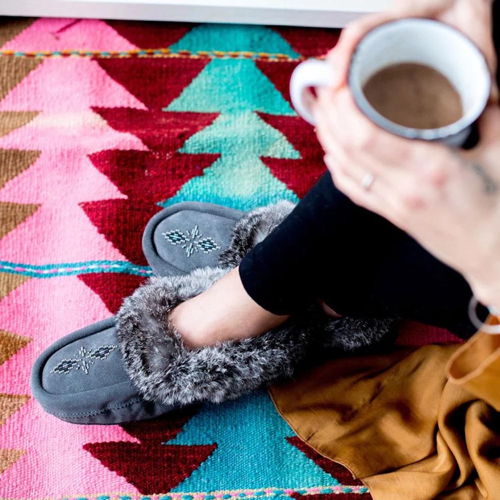 Manitobah Mukluks Tipi Suede Moccasin Slippers