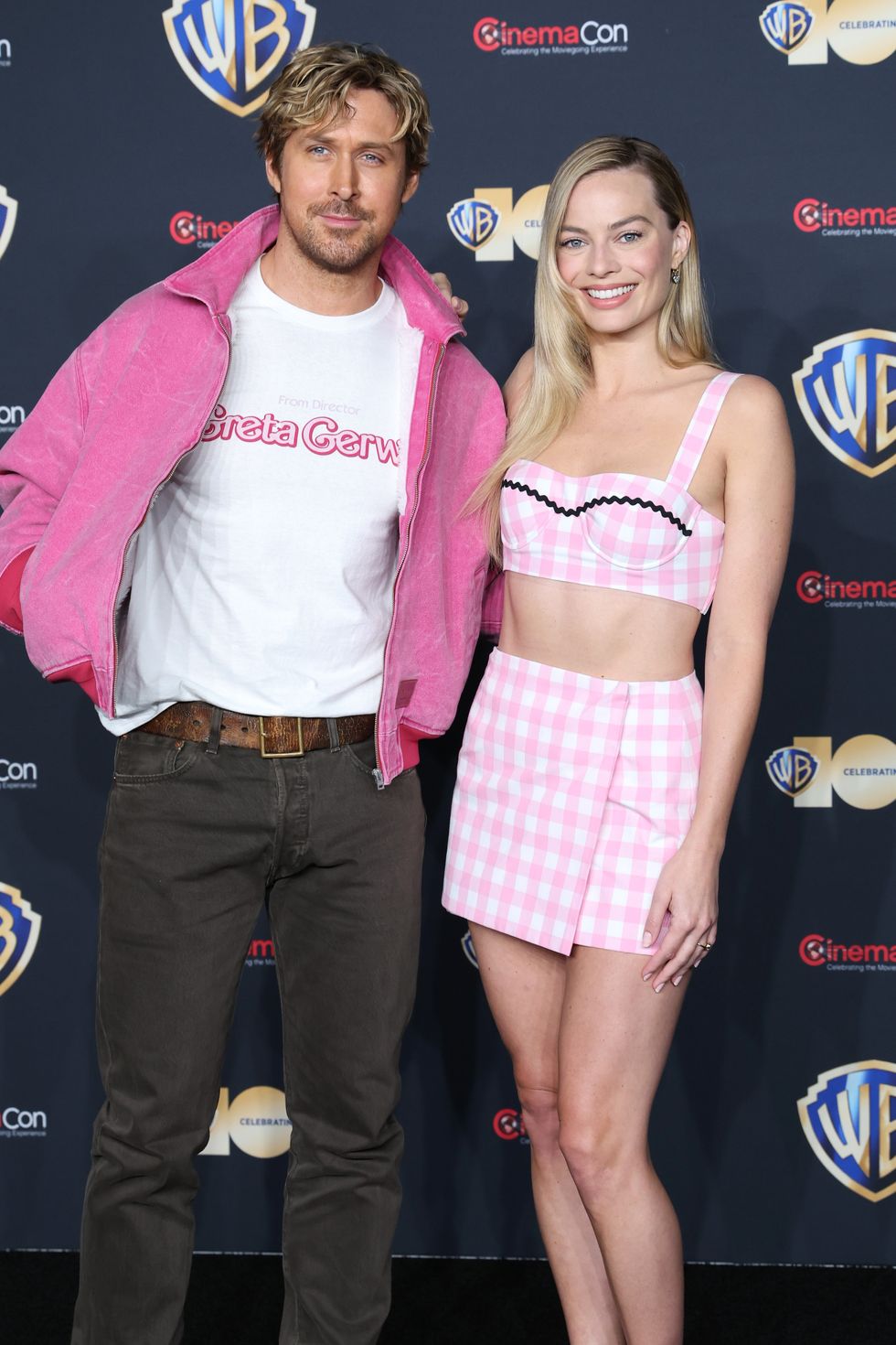 margot robbie and ryan gosling for barbie at cinemacon