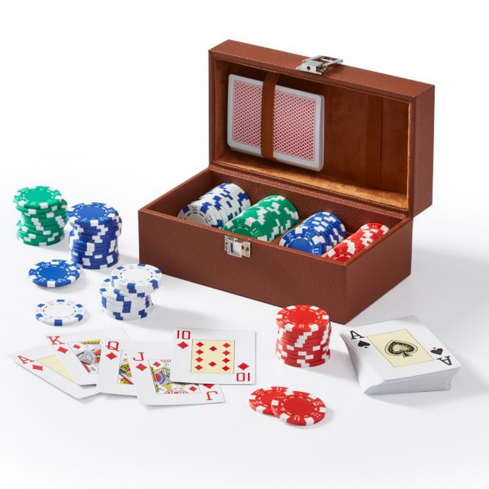 Mark & Graham Leather Poker Set