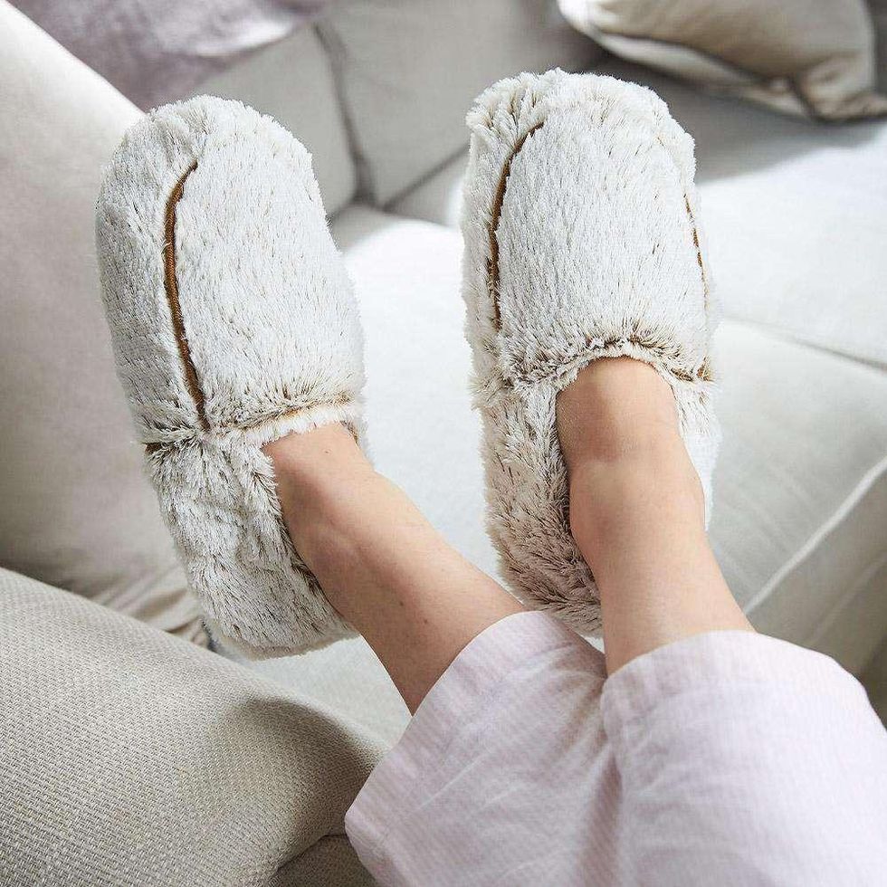 Marshmallow Brown Warmies Slippers